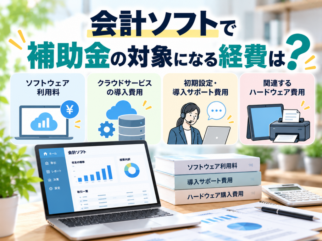会計ソフトで補助金の対象になる経費やソフトウェア利用料を解説