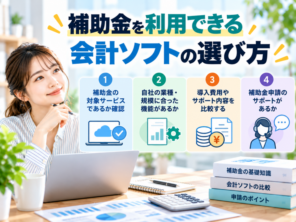 補助金を利用できる会計ソフトの選び方と比較ポイントを解説