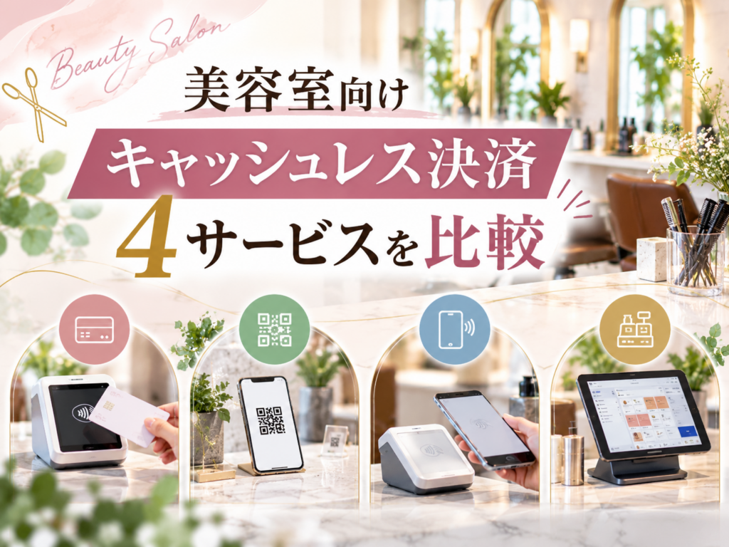 美容室向けキャッシュレス決済4サービスを比較｜手数料・端末・対応決済をチェック