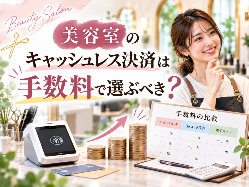 美容室のキャッシュレス決済は手数料で選ぶべき？決済手数料や費用の比較ポイント
