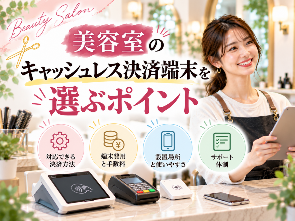 美容室のキャッシュレス決済端末を選ぶポイント｜対応決済・端末費用・使いやすさを比較