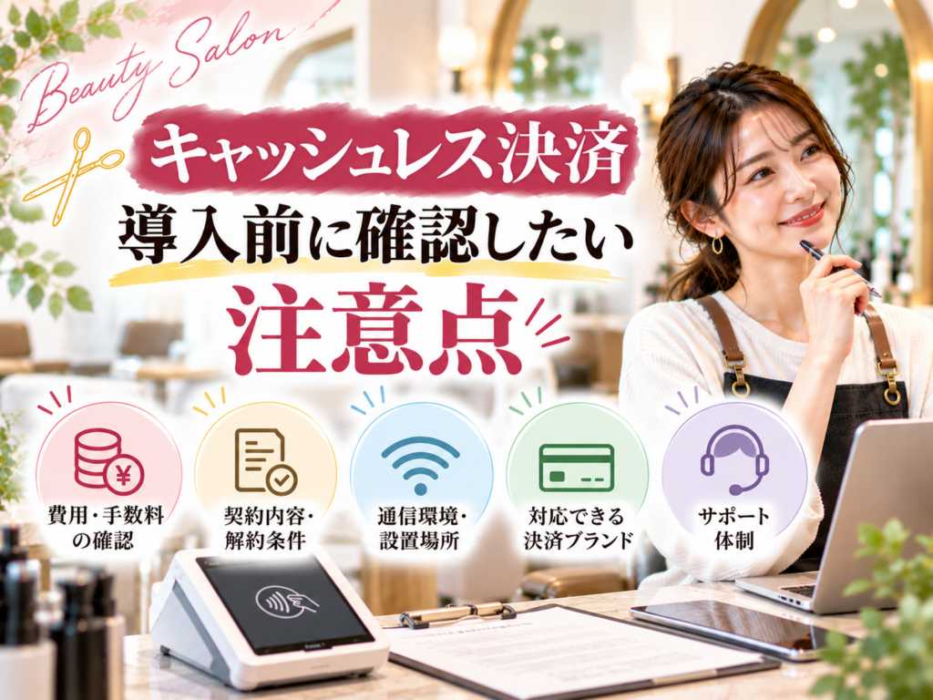 美容室のキャッシュレス決済導入前に確認したい注意点｜費用・契約条件・対応決済をチェック