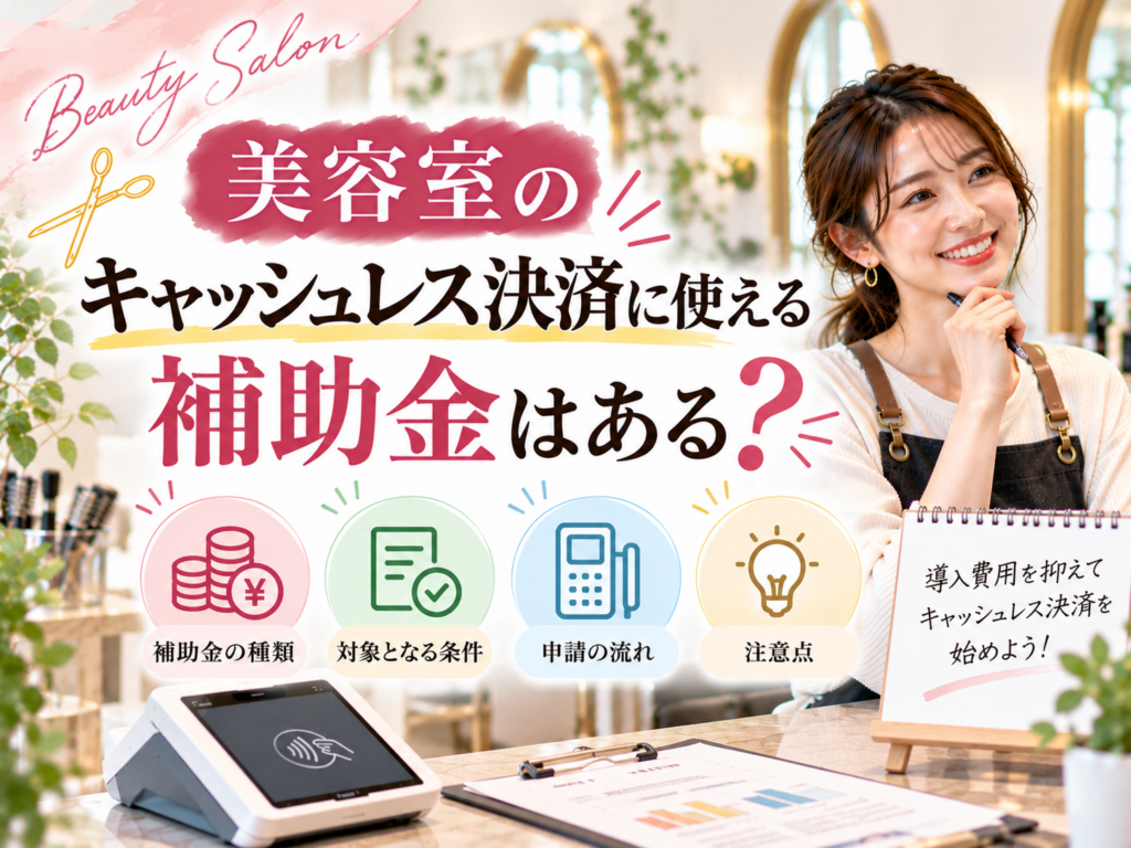 美容室のキャッシュレス決済に使える補助金はある？対象条件や申請時のポイントを解説