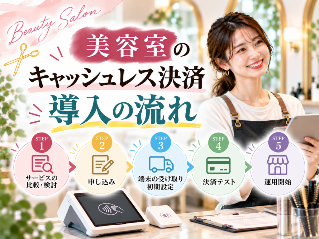 美容室のキャッシュレス決済導入の流れ｜サービス比較から申し込み・端末設定・運用開始まで