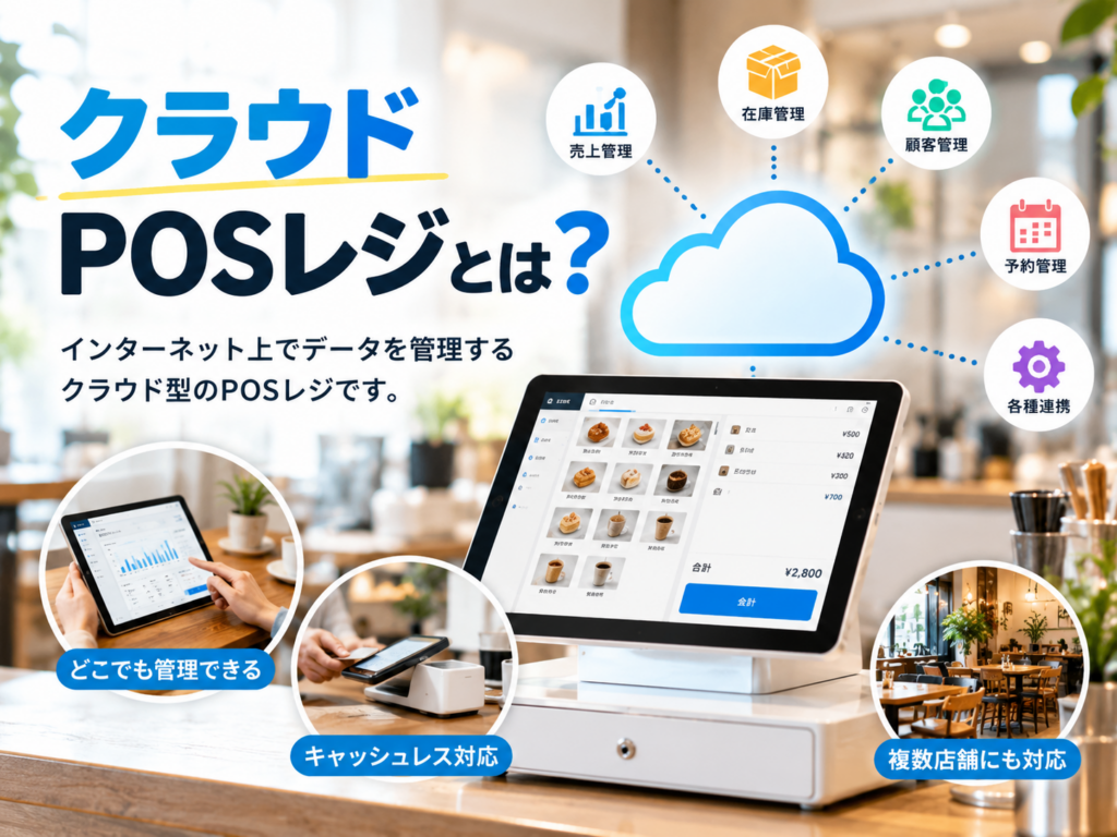 クラウドPOSレジとは?売上管理・在庫管理・顧客管理などをクラウド上で一元管理する仕組みを解説
