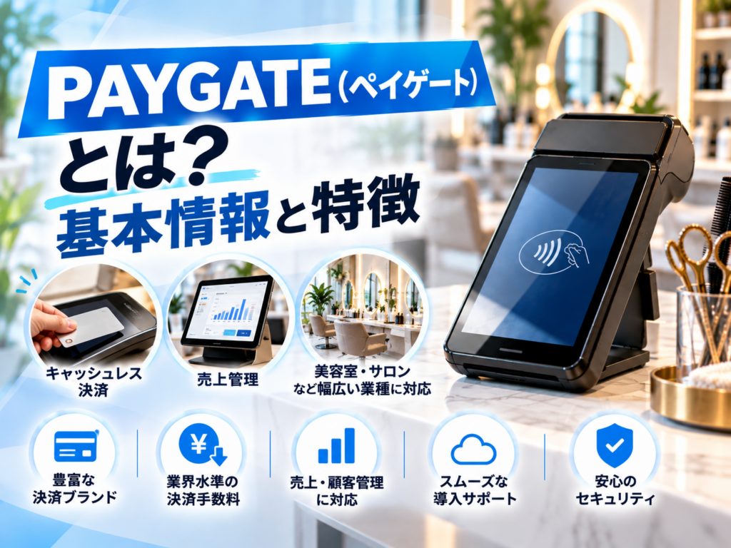 PAYGATE（ペイゲート）とは？基本情報と特徴｜キャッシュレス決済端末の機能・決済手数料・スマレジ連携を解説