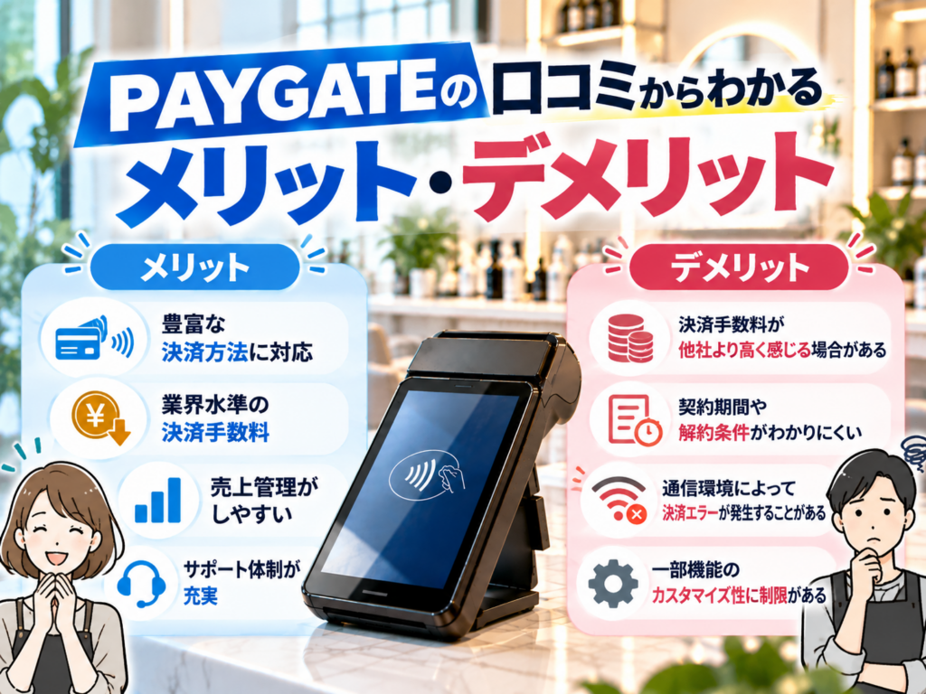 PAYGATEの口コミからわかるメリット・デメリット｜豊富な決済方法・売上管理・サポート体制と決済手数料・契約条件の注意点