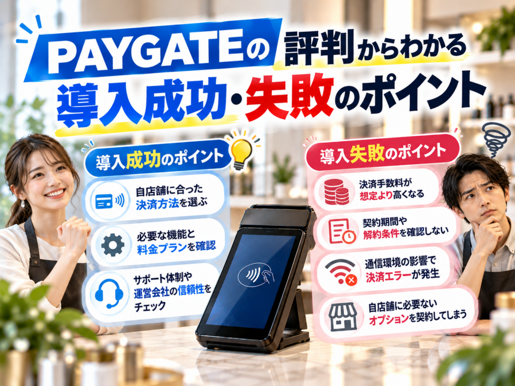 PAYGATEの評判からわかる導入成功・失敗のポイント｜決済手数料・料金プラン・契約条件・サポート体制の注意点