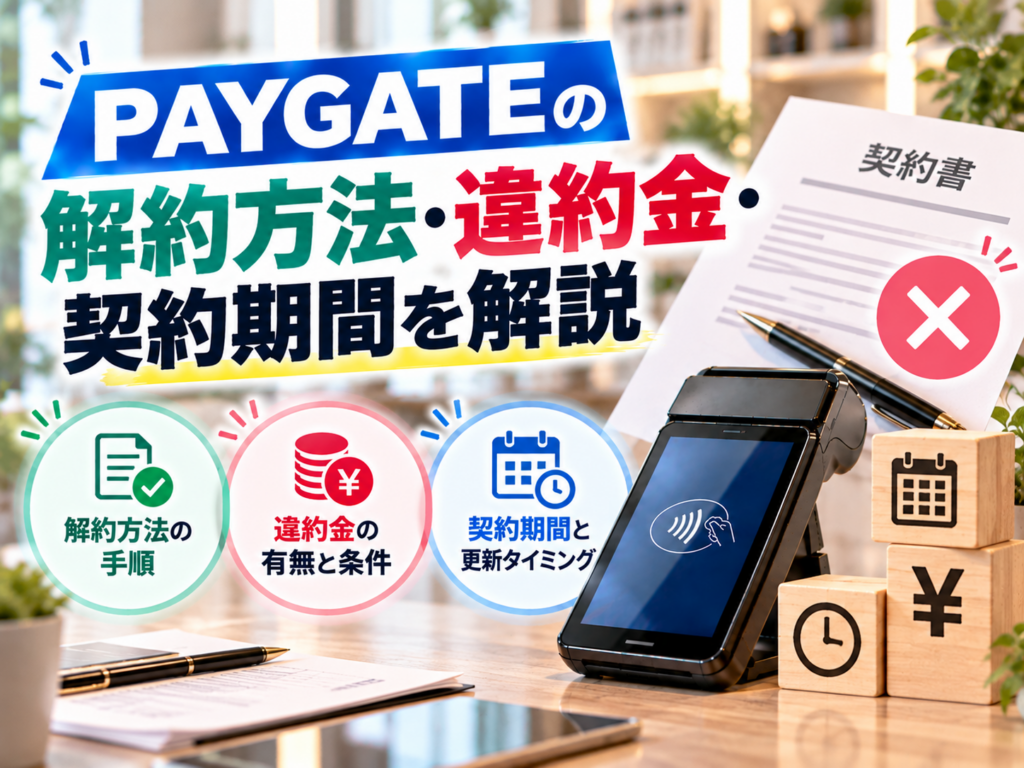 PAYGATEの解約方法・違約金・契約期間を解説｜解約手続きの流れ・違約金の有無・契約更新時の注意点