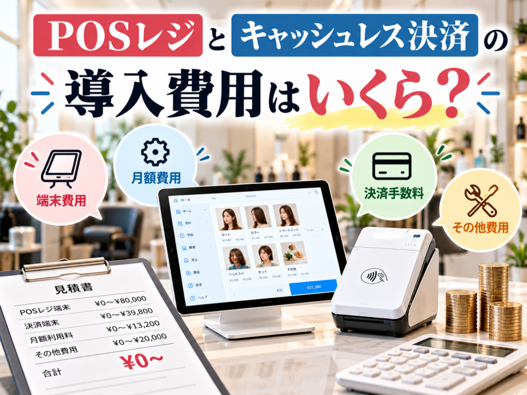 POSレジとキャッシュレス決済の導入費用を解説｜端末費用・月額料金・決済手数料・その他費用の比較