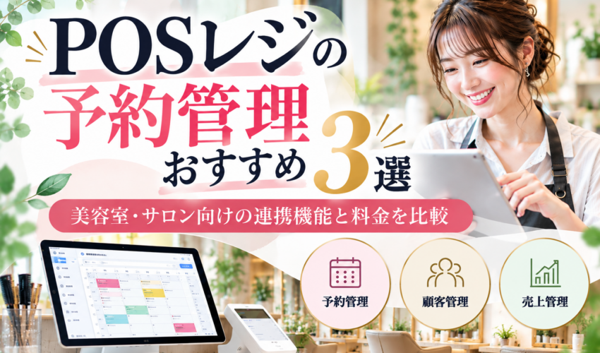 POSレジの予約管理おすすめ3選｜美容室・サロン向けの予約連携機能や料金を比較