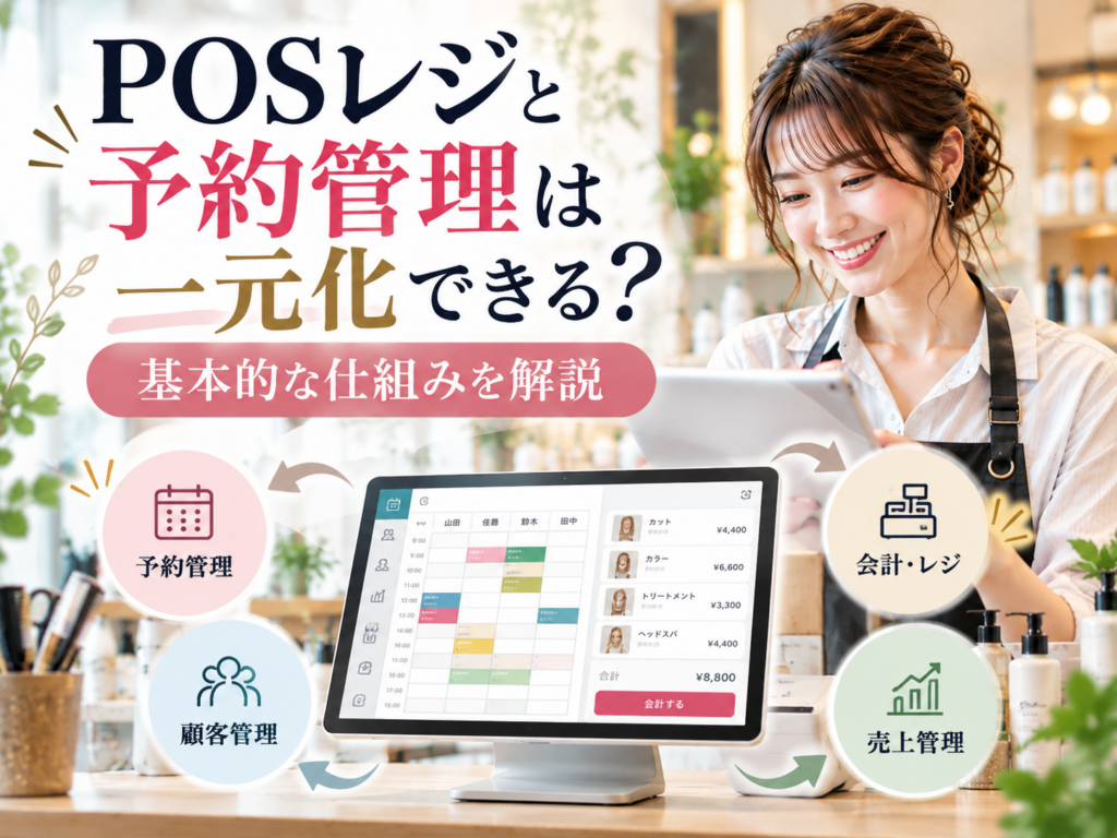 POSレジと予約管理を一元化する仕組みを解説|美容室・サロンの予約・顧客・会計・売上管理の連携