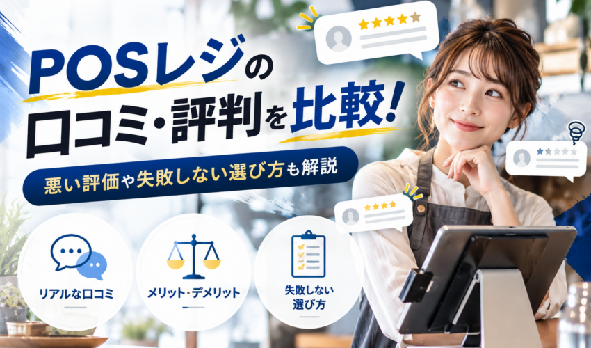 POSレジの口コミ・評判を比較！悪い評価やメリット・デメリット、失敗しない選び方を解説