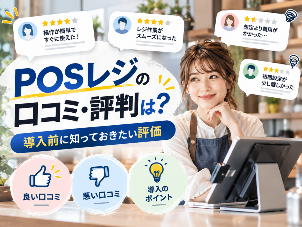 POSレジの口コミ・評判を比較!良い口コミ・悪い口コミから導入前に知っておきたい評価や選び方を解説