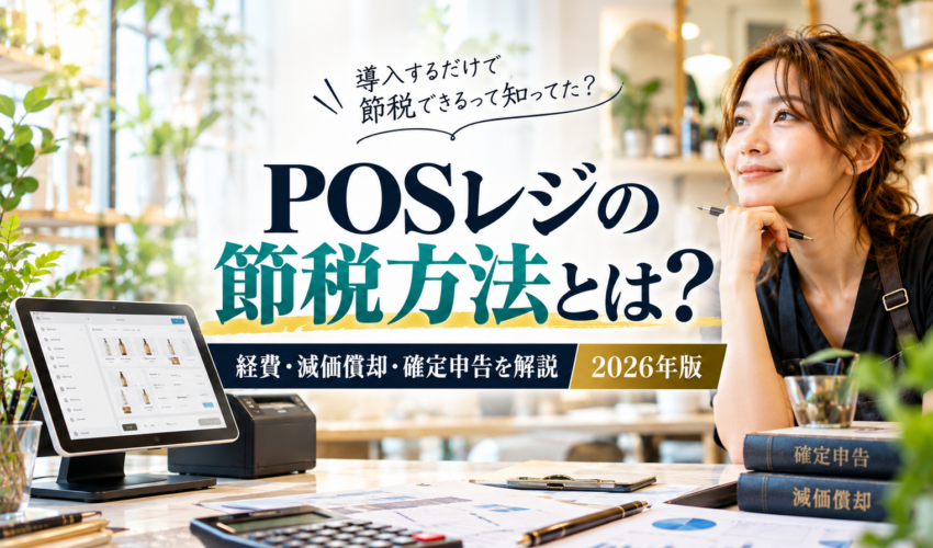 POSレジの節税方法を解説｜経費計上・減価償却・確定申告のポイント【2026年版】