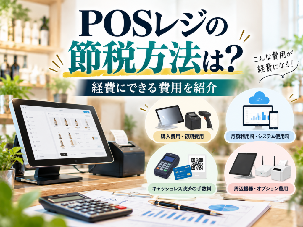 POSレジの節税方法と経費にできる費用を解説｜購入費用・月額利用料・決済手数料・周辺機器