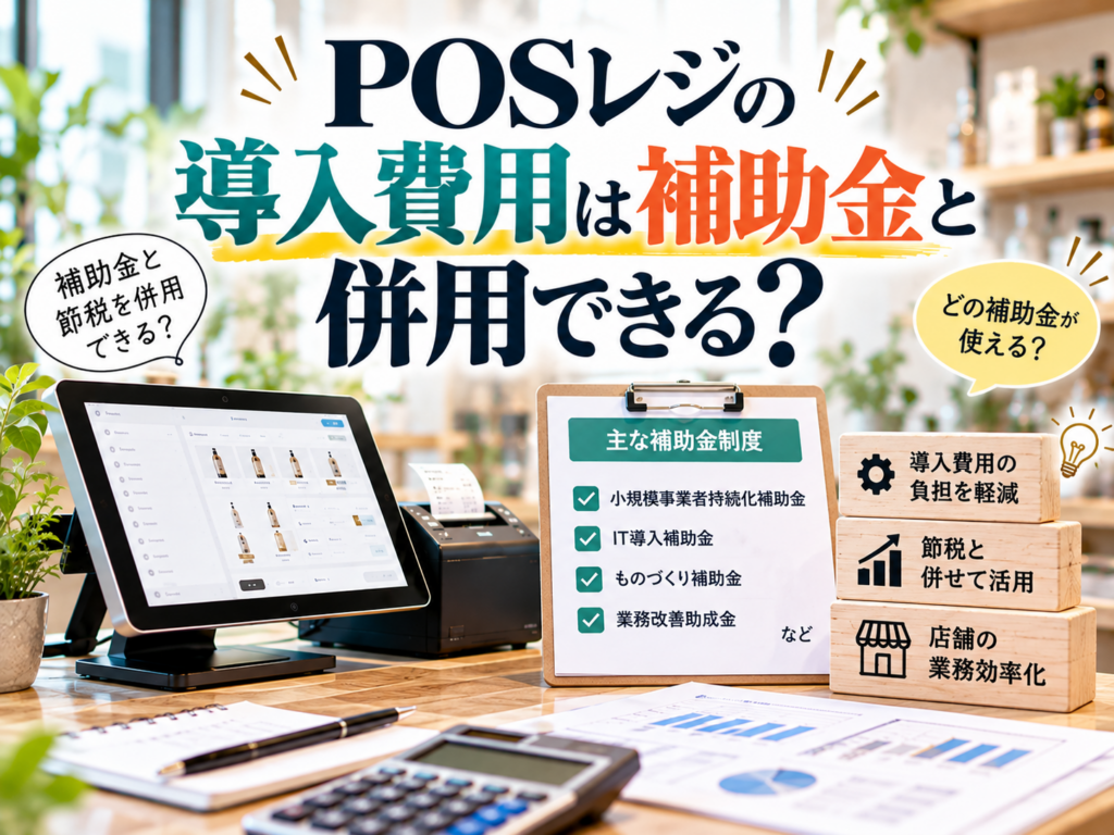 POSレジの導入費用は補助金と節税を併用できる？対象制度・経費計上・導入コスト削減のポイントを解説