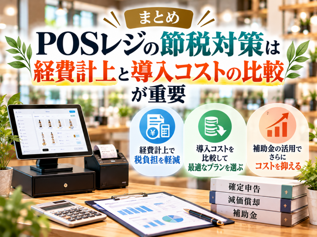 POSレジの節税対策まとめ｜経費計上・減価償却・補助金活用と導入コストの比較ポイントを解説