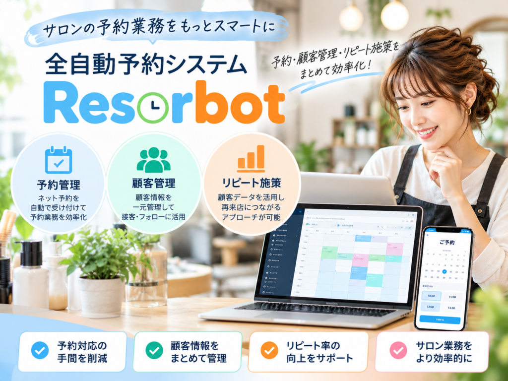 Reserbotの特徴|予約管理・顧客管理・リピート施策を効率化