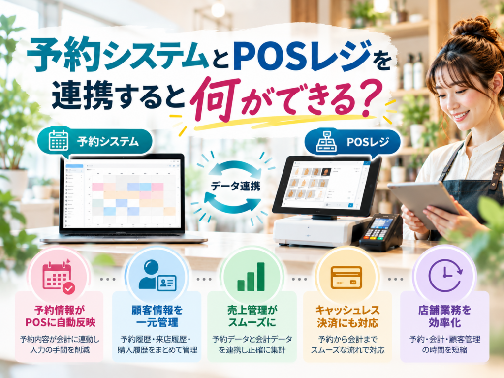 予約システムとPOSレジの連携でできる予約・顧客・売上管理の効率化