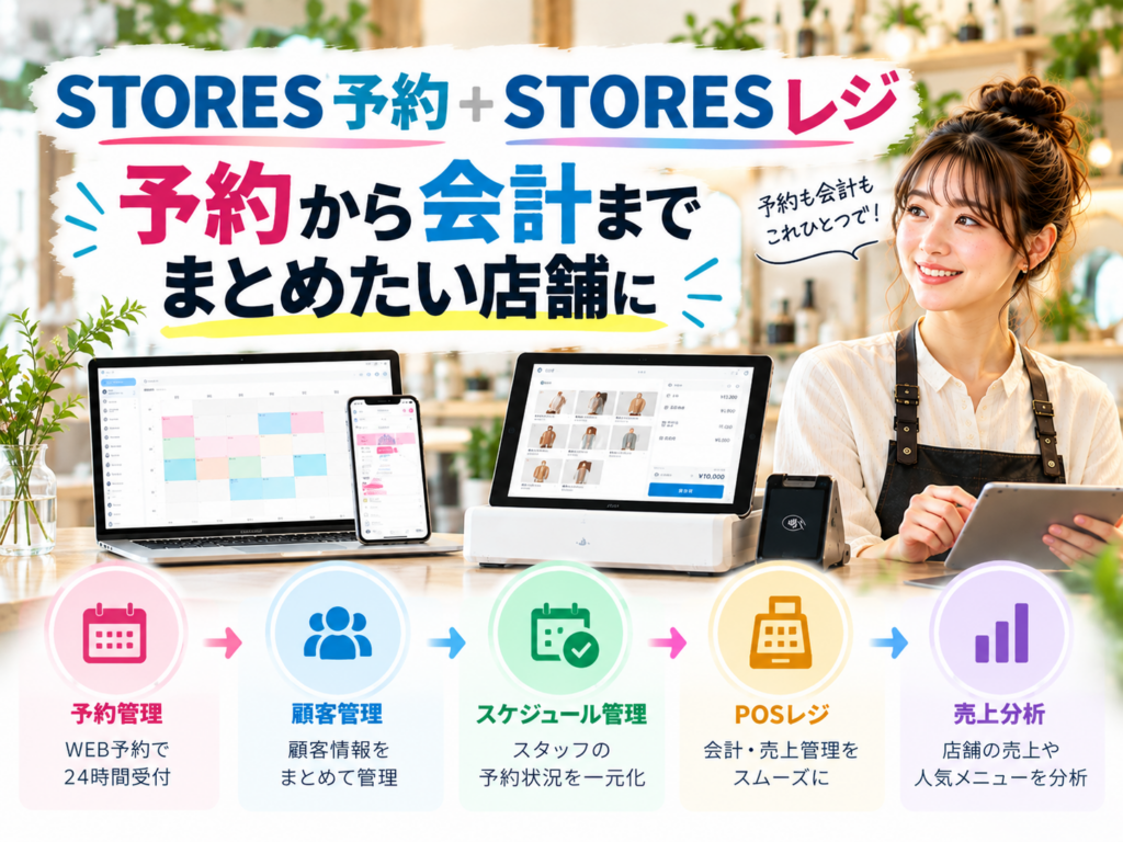 STORES 予約とSTORES レジで予約から会計・売上管理まで一元化