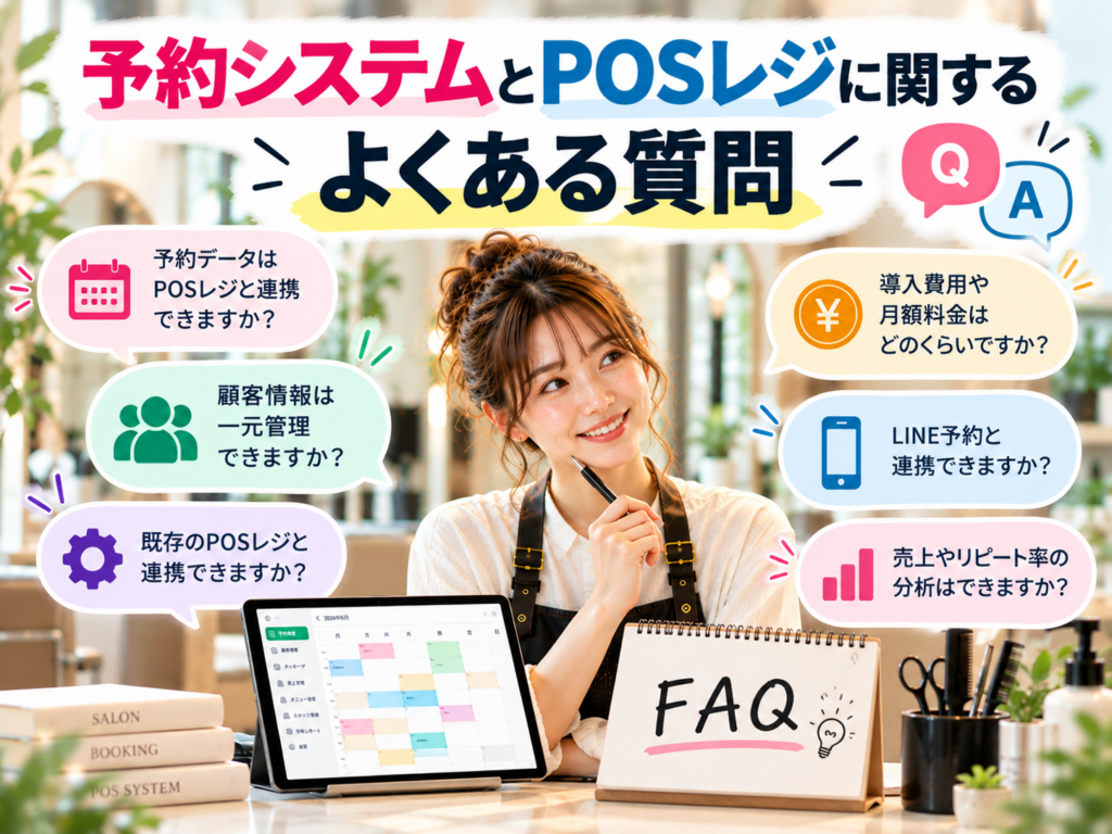 予約システムとPOSレジの連携・料金・顧客管理に関するよくある質問