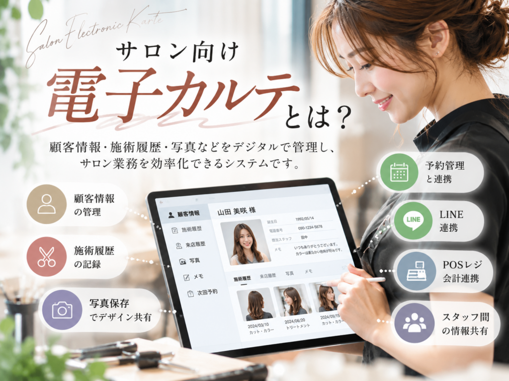 サロン向け電子カルテとは｜顧客情報・施術履歴・写真をデジタル管理する仕組み