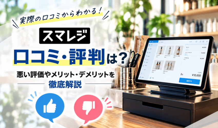 スマレジの口コミ・評判を徹底解説｜悪い評価やメリット・デメリットを紹介するPOSレジ比較記事