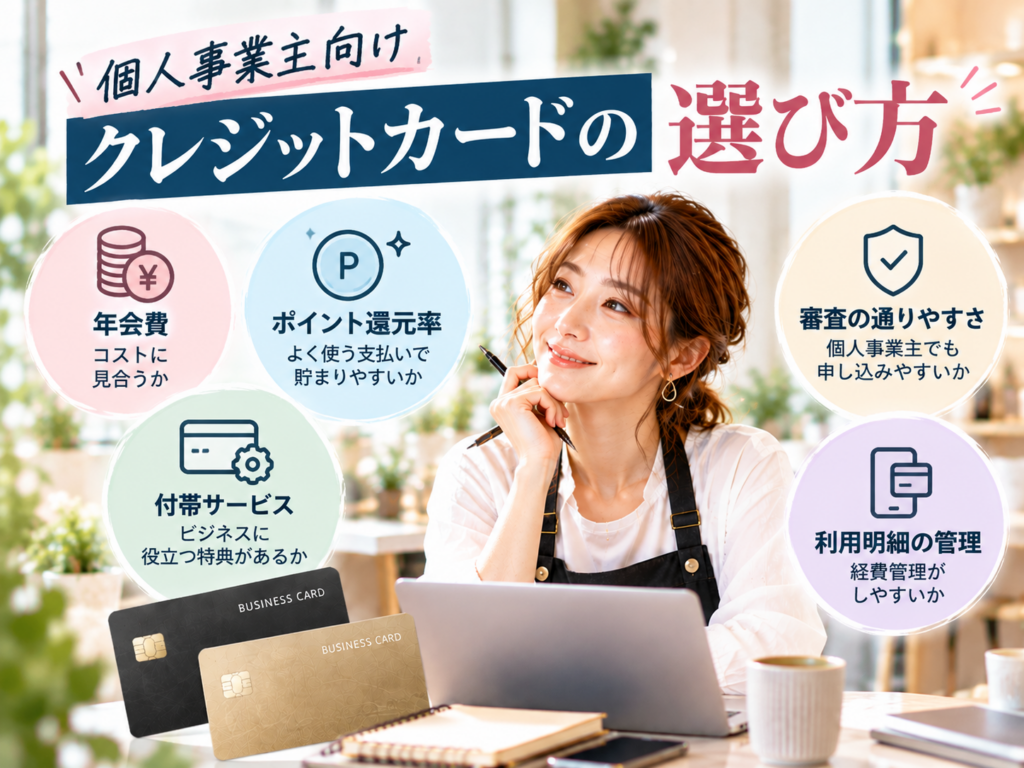 個人事業主向けクレジットカードの選び方と比較するポイント