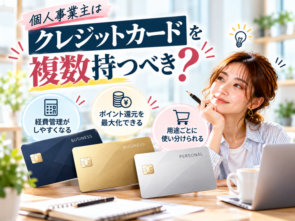個人事業主がクレジットカードを複数持つメリットと使い分け方