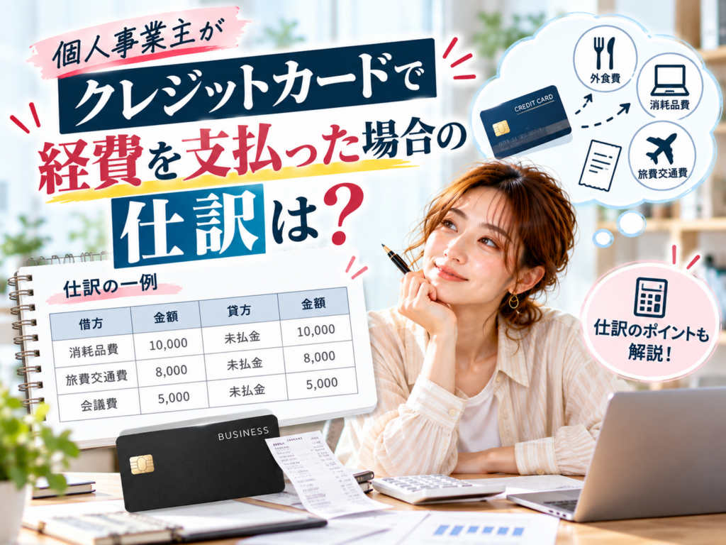 個人事業主がクレジットカードで経費を支払った場合の仕訳方法