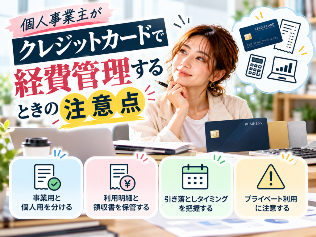 個人事業主がクレジットカードで経費管理するときの注意点