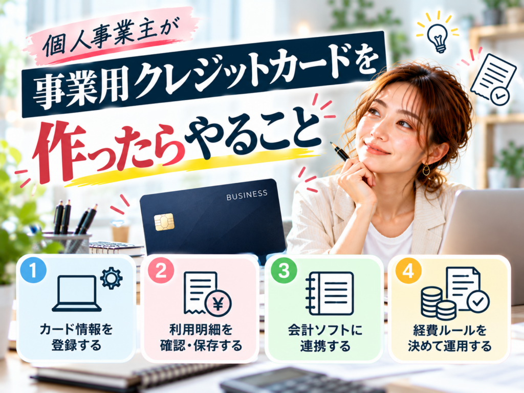 個人事業主が事業用クレジットカードを作ったらやることと経費管理のポイント
