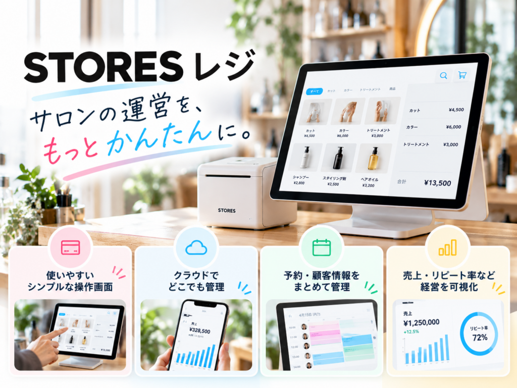 STORES レジの特徴|かんたん会計・売上管理・商品管理・キャッシュレス連携
